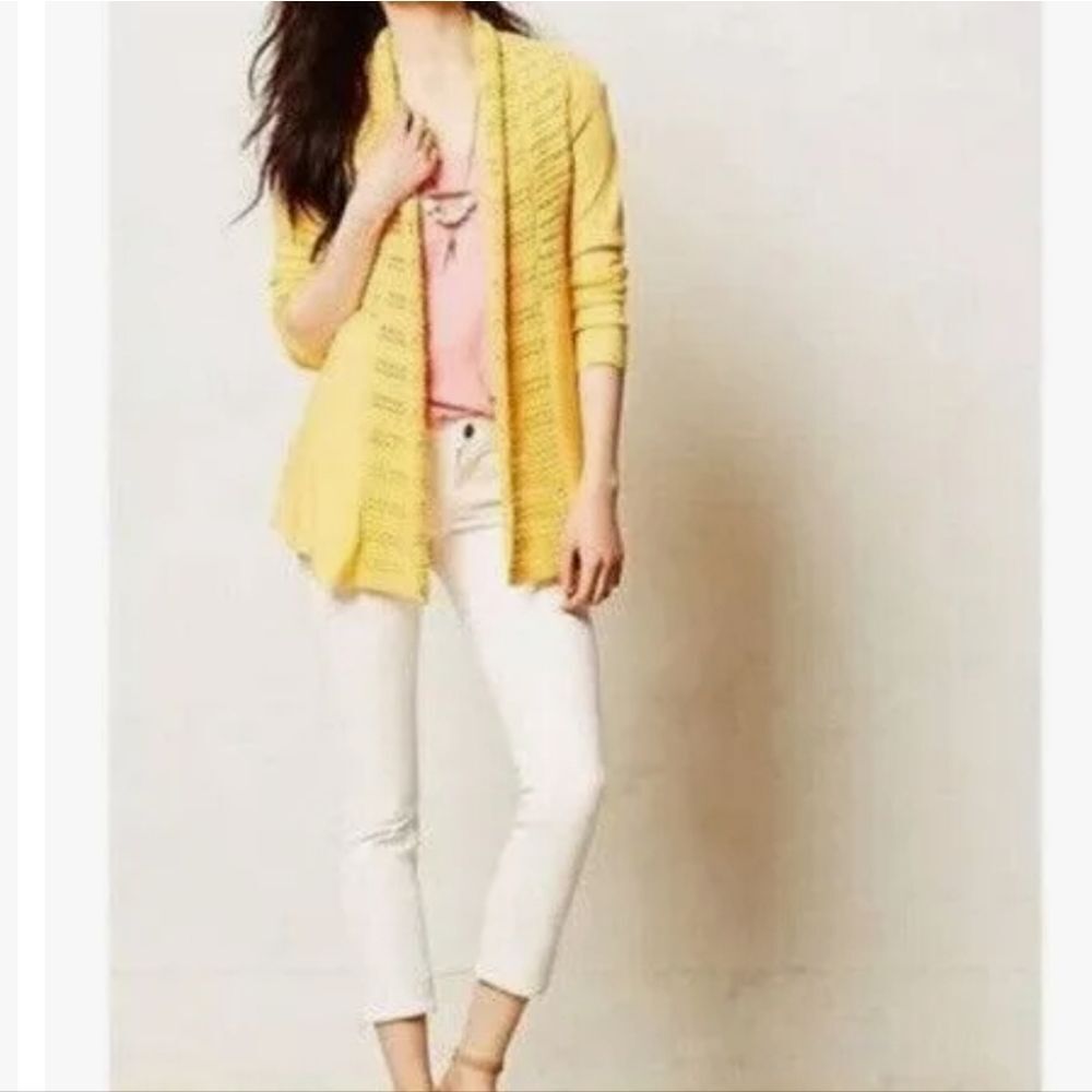 Anthropoligie Angel Of The North Elegant Yellow Women's Sweater
